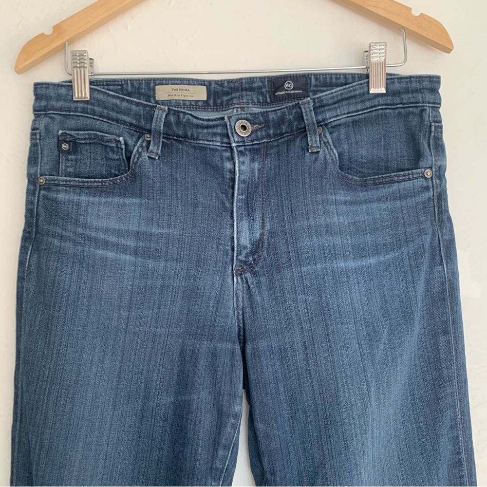 AG Adriano Goldschmied The Prima Mid-rise Cigarette Medium Wash Jean Retro 30 - Picture 2 of 11